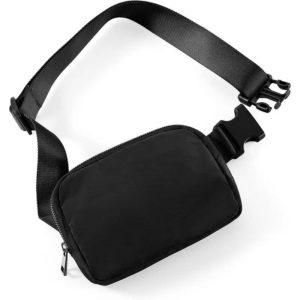 Adjustable Black Fanny Pack Cross Body Belt Bag for Unisex